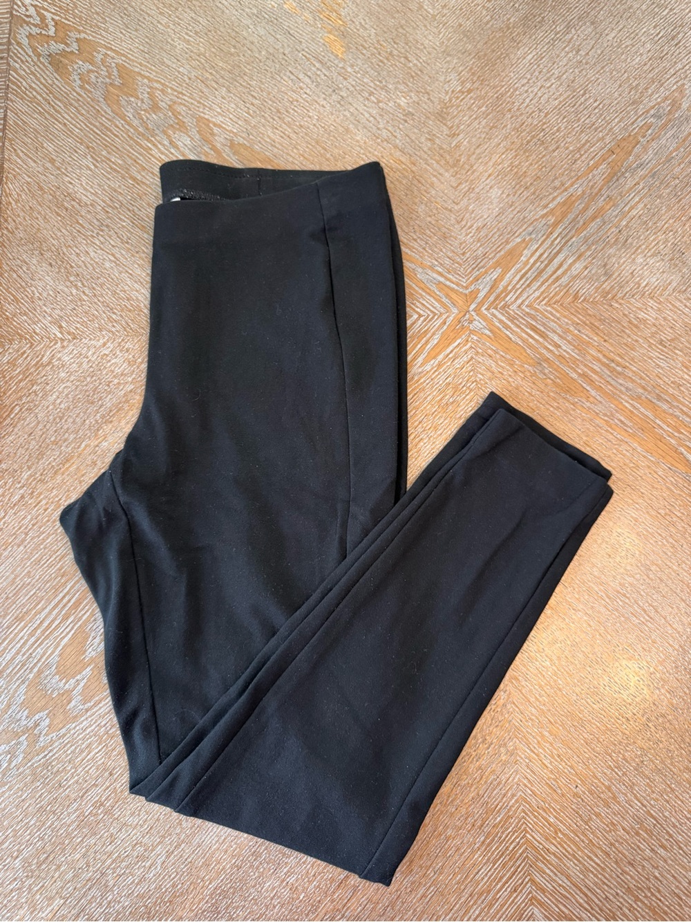 J. JILL Black Ponte Leggings Pants SPet Waist 32” Inseam 25” Mid Rise